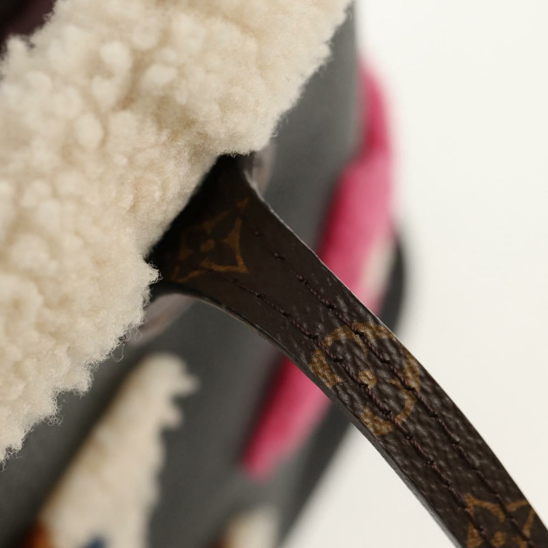 【日本直送】路易威登 Monogram Teddy Neverfull MM 手提包 黑色 M56960 LV Auth fm4970SM-8