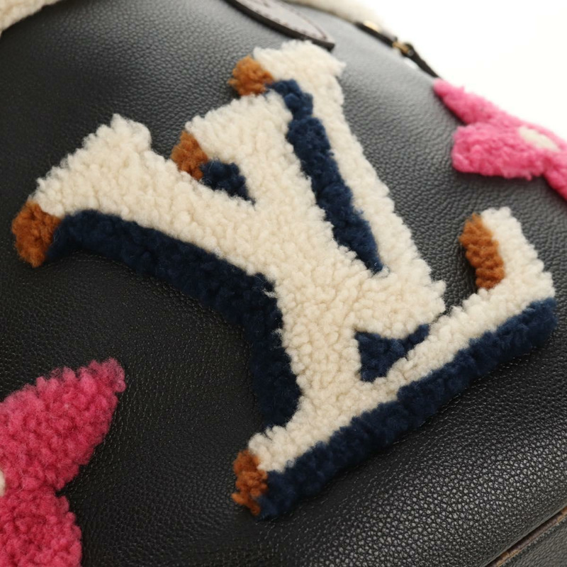 【日本直送】路易威登 Monogram Teddy Neverfull MM 手提包 黑色 M56960 LV Auth fm4970SM-18