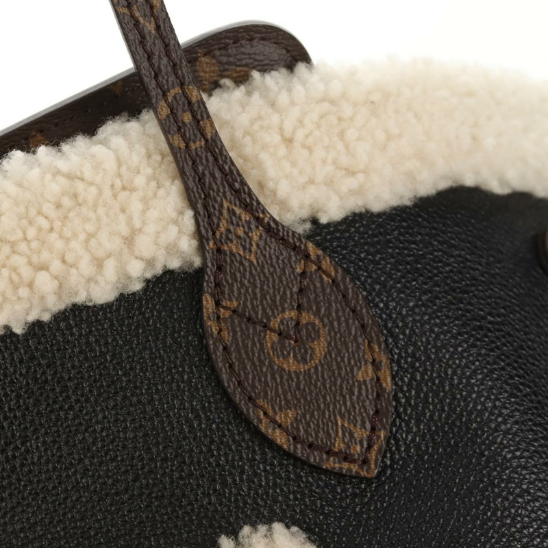 【日本直送】路易威登 Monogram Teddy Neverfull MM 手提包 黑色 M56960 LV Auth fm4970SM-19