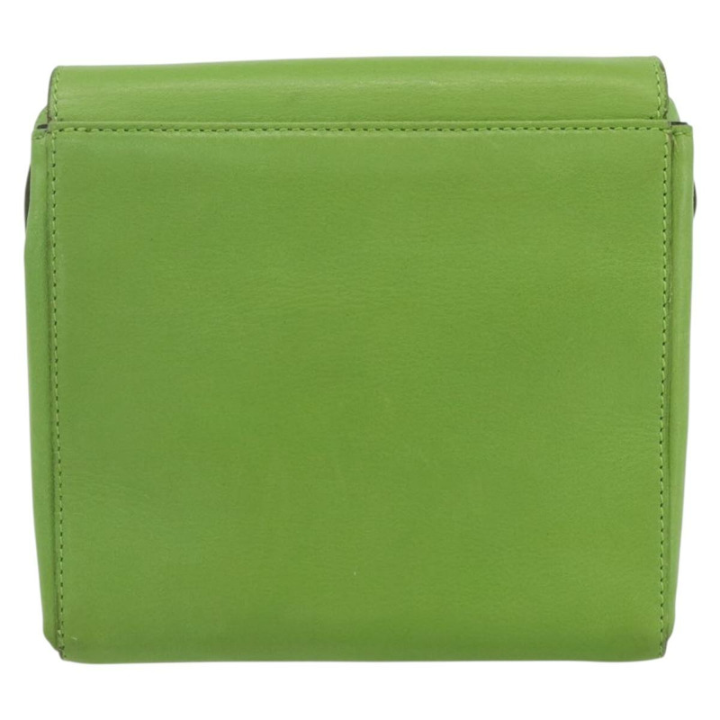 【日本直送】CELINE 圓背包 皮革 金色 淺綠色 正品 156219V-1