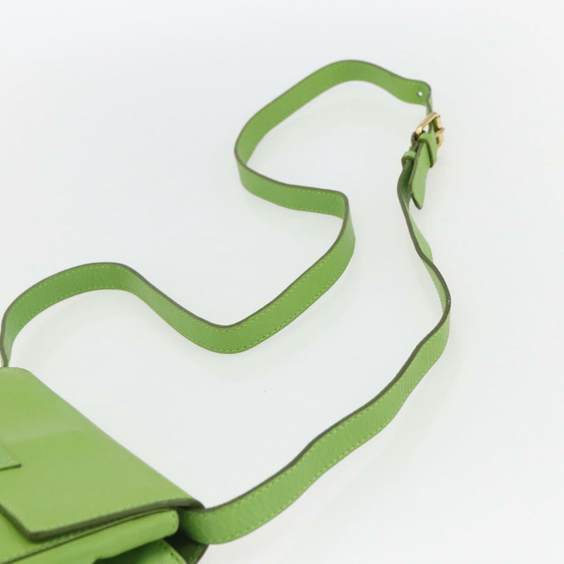 【日本直送】CELINE 圓背包 皮革 金色 淺綠色 正品 156219V-7