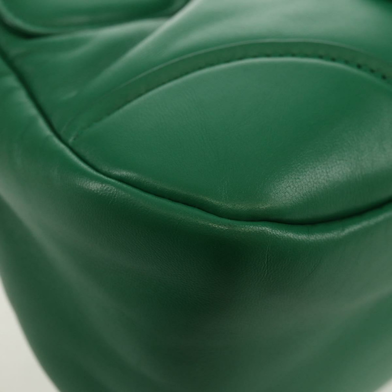 【日本直送】PRADA Moon Bag 手提包 皮革 兩用 綠色 銀色 正品 152696SAM-15