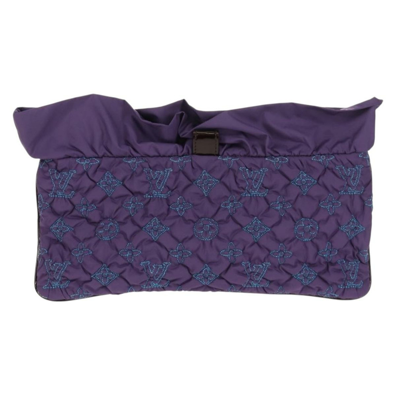 【日本直送】路易威登 Monogram Satin Pochette Devi MM 手袋 紫色 M93197 正品 142093SAM-1