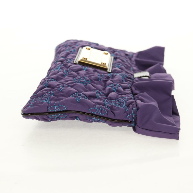 【日本直送】路易威登 Monogram Satin Pochette Devi MM 手袋 紫色 M93197 正品 142093SAM-3