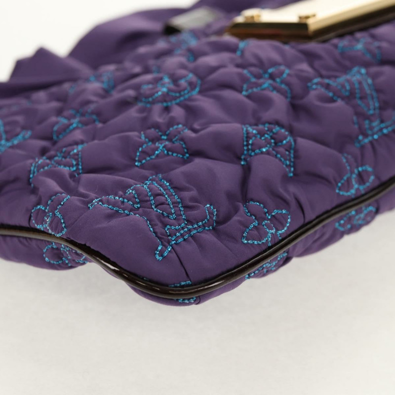 【日本直送】路易威登 Monogram Satin Pochette Devi MM 手袋 紫色 M93197 正品 142093SAM-6