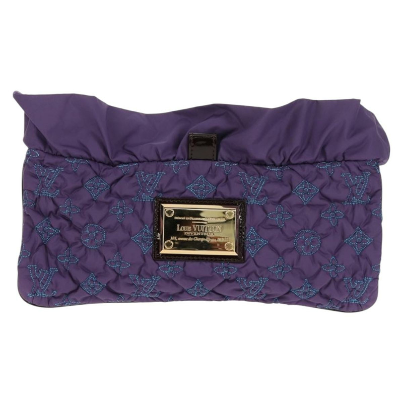 【日本直送】路易威登 Monogram Satin Pochette Devi MM 手袋 紫色 M93197 正品 142093SAM-12