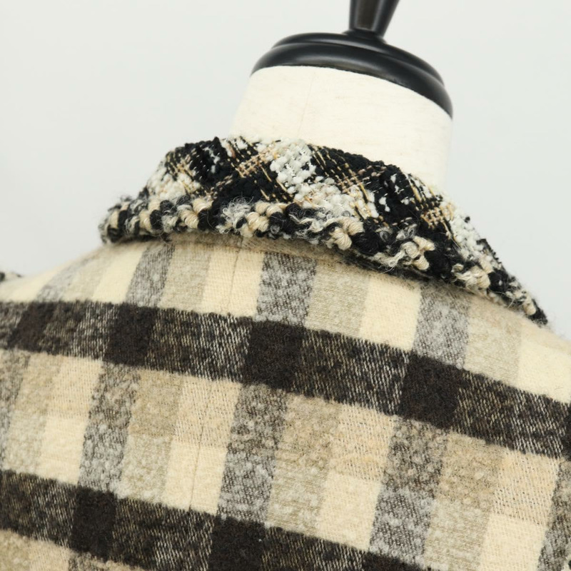 【日本直送】香奈兒米色斜紋軟呢外套 CC Auth 152798V-7