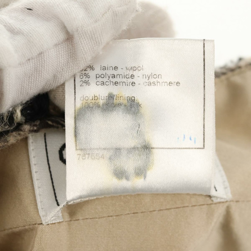 【日本直送】香奈兒米色斜紋軟呢外套 CC Auth 152798V-22