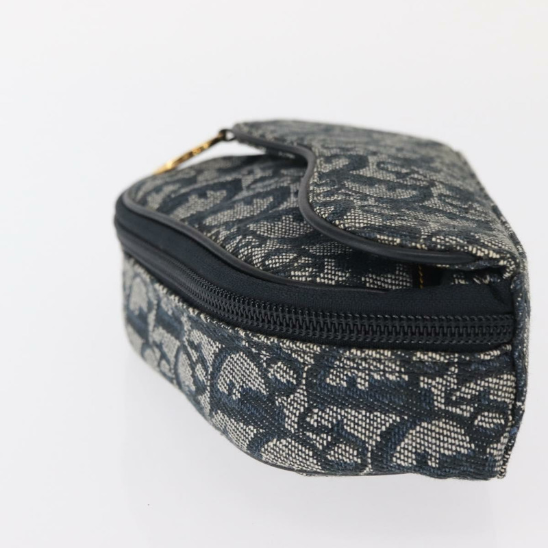 【日本直送】Christian Dior Trotter帆布馬鞍包 藍色金色 正品 153710V-2