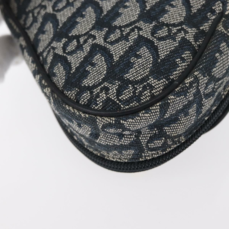 【日本直送】Christian Dior Trotter帆布馬鞍包 藍色金色 正品 153710V-15