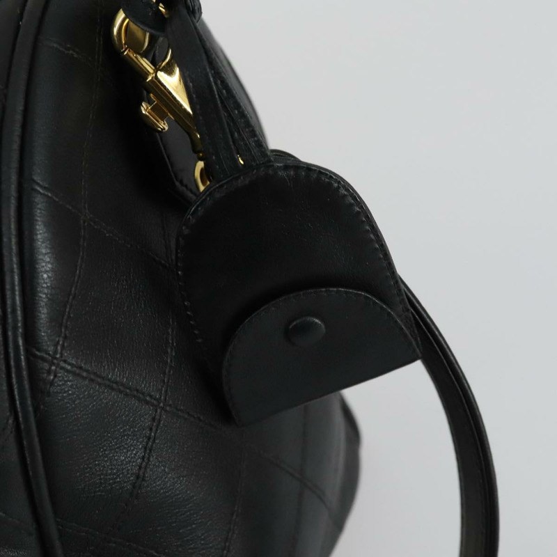 【日本直送】香奈兒 Bicolore 波士頓包 羊皮 兩用 黑色 金色 CC 標誌 正品 ki6228-18