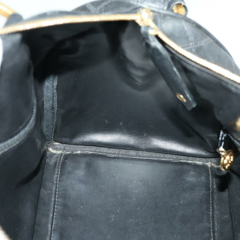 【日本直送】香奈兒 Bicolore 波士頓包 羊皮 兩用 黑色 金色 CC 標誌 正品 ki6228-20