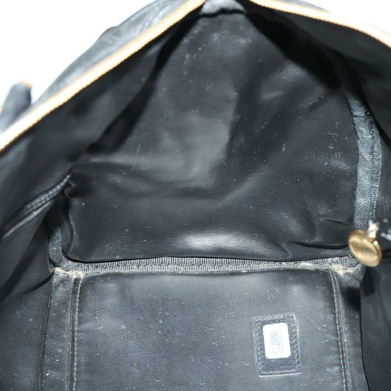 【日本直送】香奈兒 Bicolore 波士頓包 羊皮 兩用 黑色 金色 CC 標誌 正品 ki6228-21