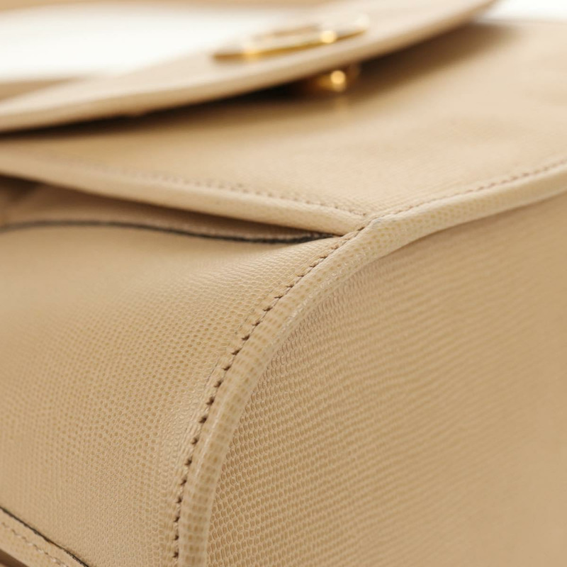 【日本直送】CELINE 手提包 皮革 兩用 米色 金色 正品 BA8676V-15