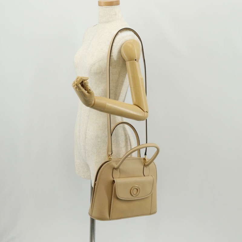 【日本直送】CELINE 手提包 皮革 兩用 米色 金色 正品 BA8676V-29