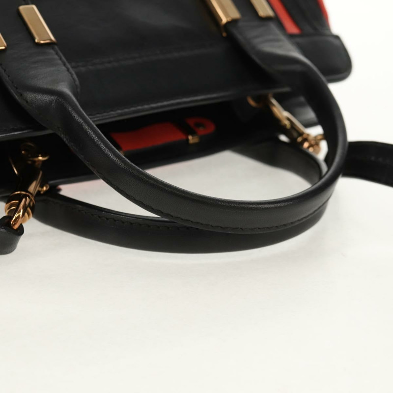 【日本直送】Chloe Alice 手提包 皮革 兩用 黑色 金色 正品 BA8652V-6