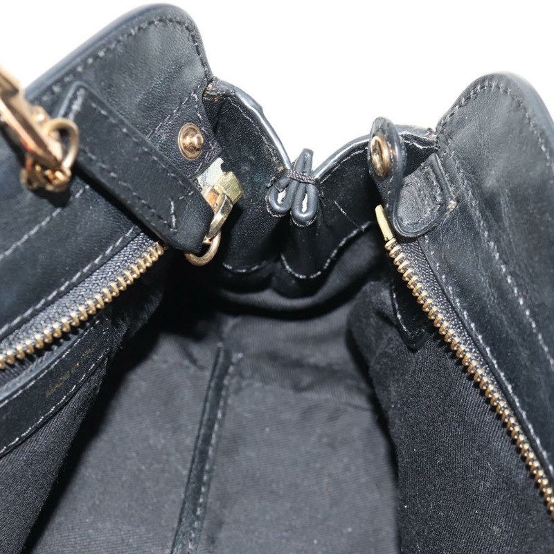 【日本直送】Chloe Alice 手提包 皮革 兩用 黑色 金色 正品 BA8652V-22