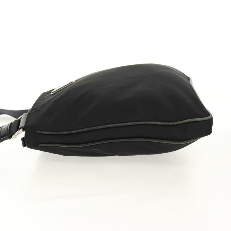 【日本直送】PRADA 單肩包 尼龍 黑色 銀色 正品 153653V-2
