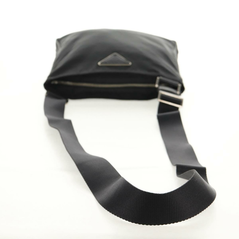 【日本直送】PRADA 單肩包 尼龍 黑色 銀色 正品 153653V-6