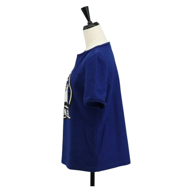 【日本直送】香奈兒短袖T卹，純棉，36碼，藍色，CC標誌，正品 BA8669M-2