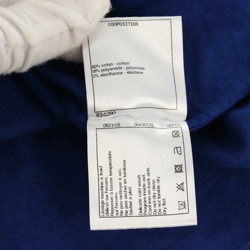 【日本直送】香奈兒短袖T卹，純棉，36碼，藍色，CC標誌，正品 BA8669M-11