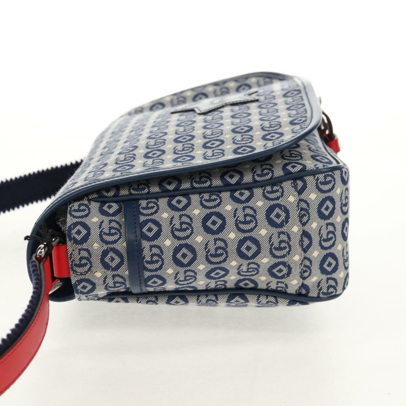 【日本直送】GUCCI帆布肩背包，藍銀色，貨號664143，正品，BA8728SAV-2