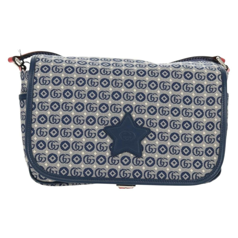 【日本直送】GUCCI帆布肩背包，藍銀色，貨號664143，正品，BA8728SAV-12