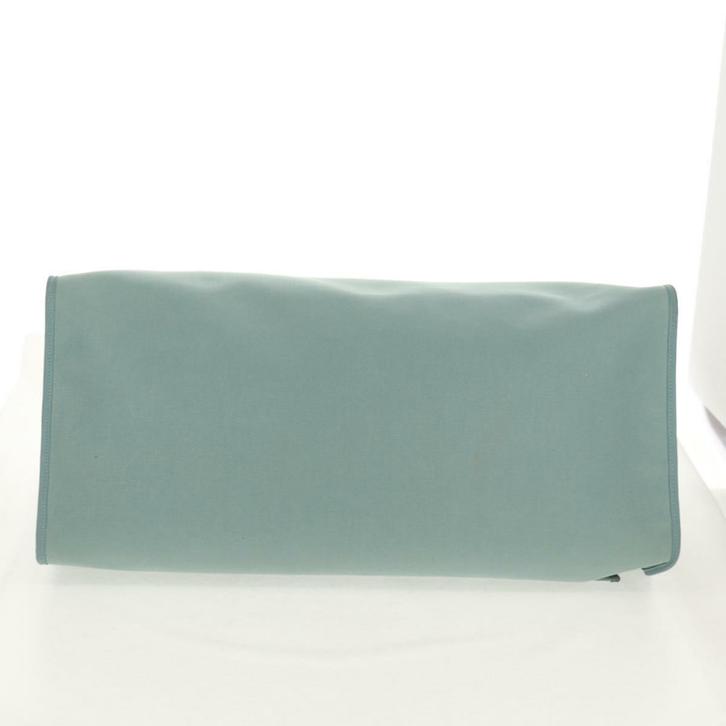 【日本直送】愛馬仕 Her 拉鍊 GM 手袋 帆布皮革 藍色 銀色 正品 BA8733SAM-4