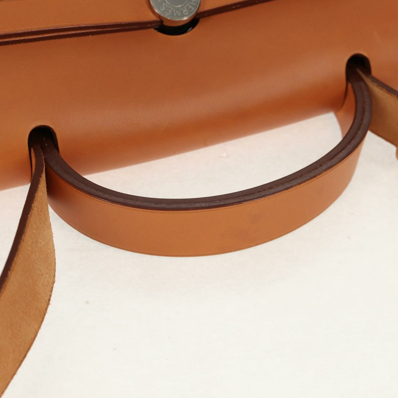 【日本直送】愛馬仕 Her 拉鍊 GM 手袋 帆布皮革 藍色 銀色 正品 BA8733SAM-6