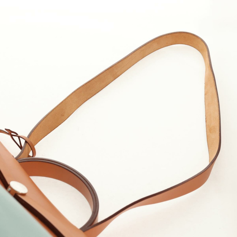 【日本直送】愛馬仕 Her 拉鍊 GM 手袋 帆布皮革 藍色 銀色 正品 BA8733SAM-14