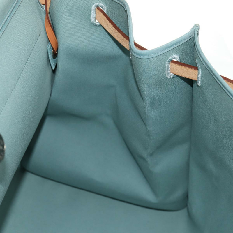 【日本直送】愛馬仕 Her 拉鍊 GM 手袋 帆布皮革 藍色 銀色 正品 BA8733SAM-30