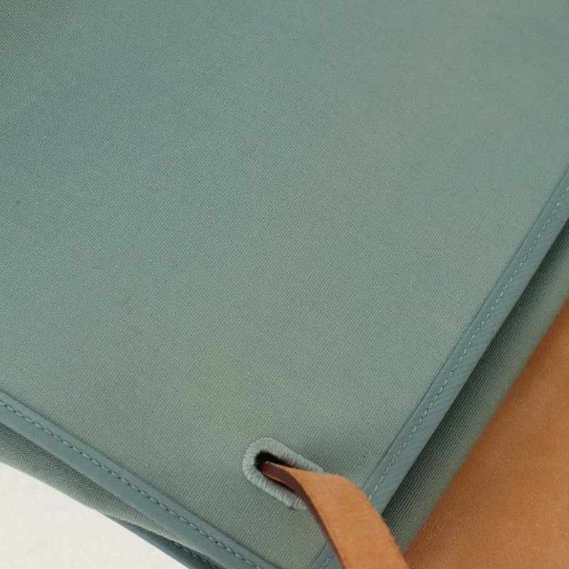 【日本直送】愛馬仕 Her 拉鍊 GM 手袋 帆布皮革 藍色 銀色 正品 BA8733SAM-39