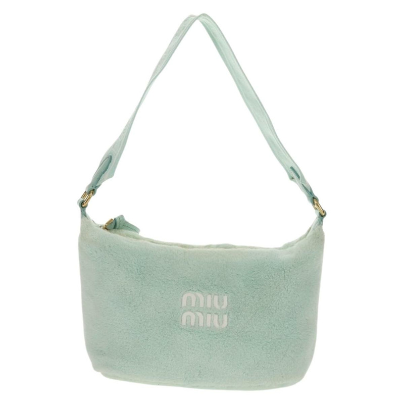 【日本直送】Miu Miu 單肩包 淺藍色 金色 正品 BA8734V-12
