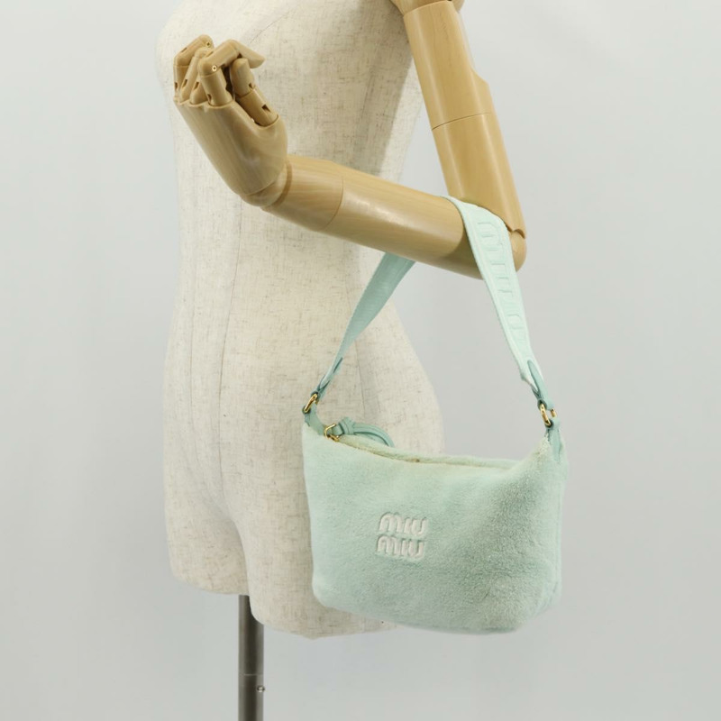 【日本直送】Miu Miu 單肩包 淺藍色 金色 正品 BA8734V-22