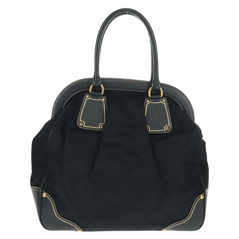 【日本直送】PRADA 尼龍皮革手提包 海軍藍 金色 BR3684 正品 153736V-1