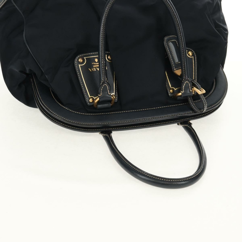 【日本直送】PRADA 尼龍皮革手提包 海軍藍 金色 BR3684 正品 153736V-5