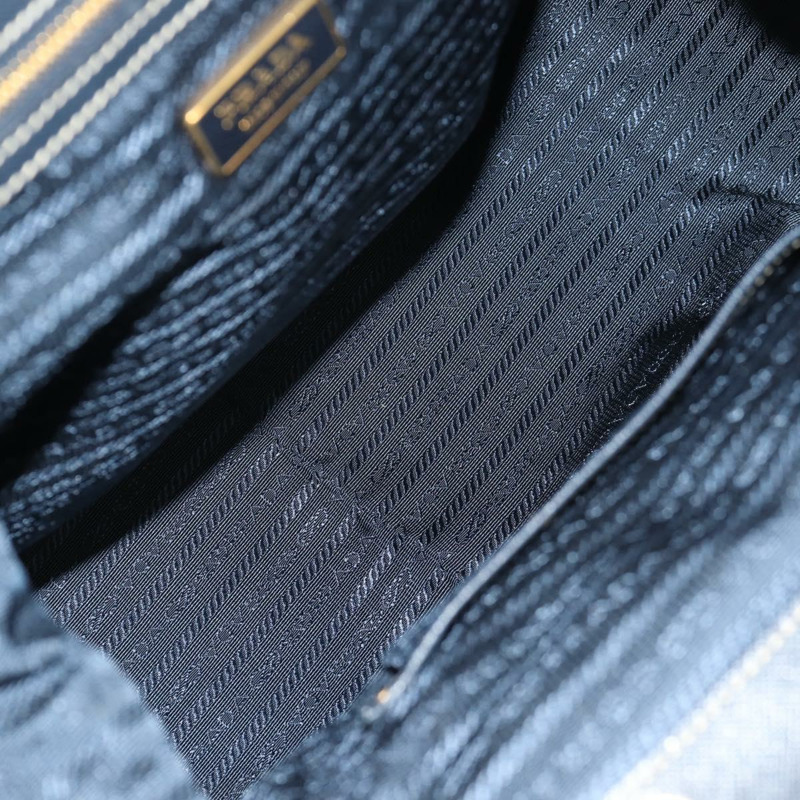 【日本直送】PRADA 尼龍皮革手提包 海軍藍 金色 BR3684 正品 153736V-9