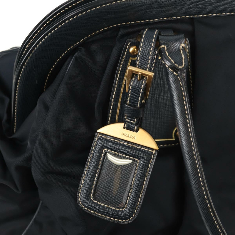 【日本直送】PRADA 尼龍皮革手提包 海軍藍 金色 BR3684 正品 153736V-17