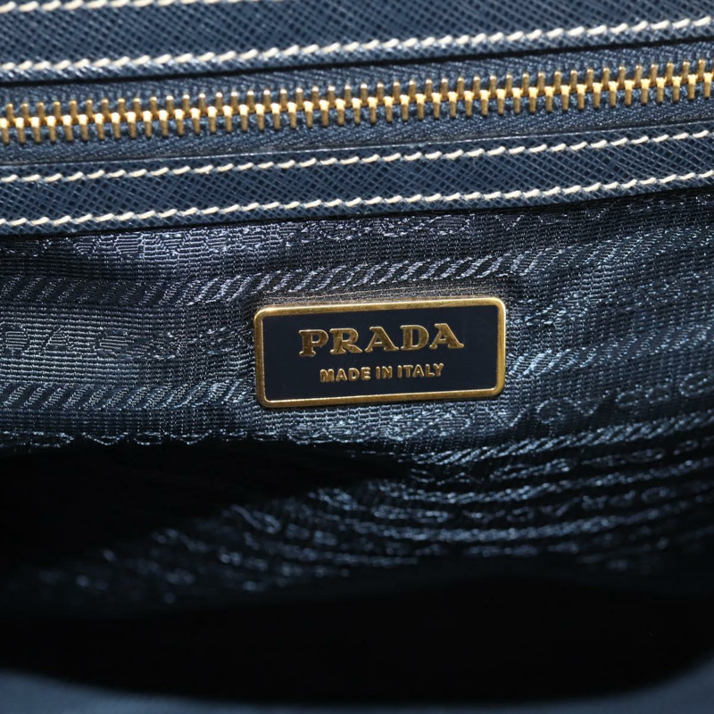 【日本直送】PRADA 尼龍皮革手提包 海軍藍 金色 BR3684 正品 153736V-18
