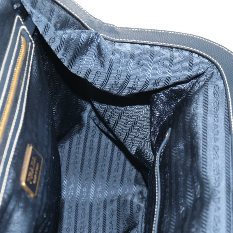 【日本直送】PRADA 尼龍皮革手提包 海軍藍 金色 BR3684 正品 153736V-19