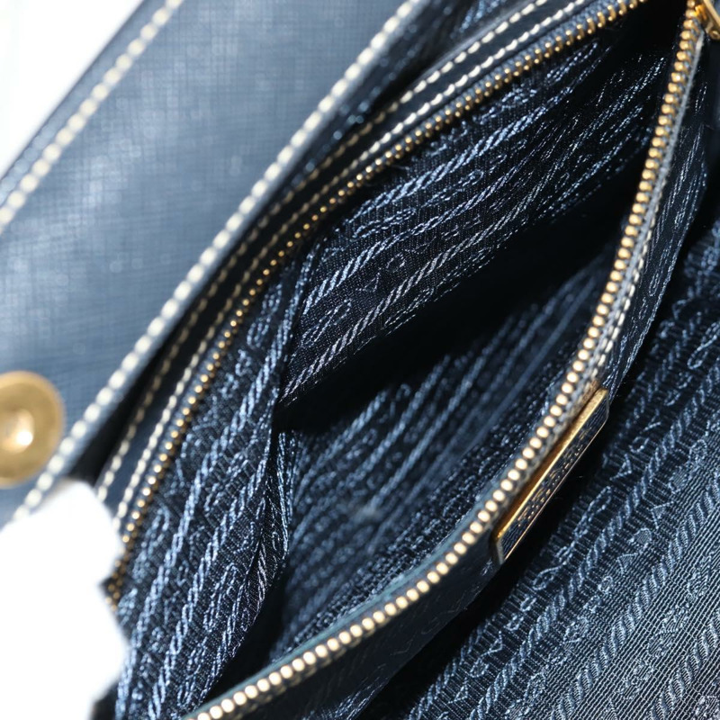 【日本直送】PRADA 尼龍皮革手提包 海軍藍 金色 BR3684 正品 153736V-22