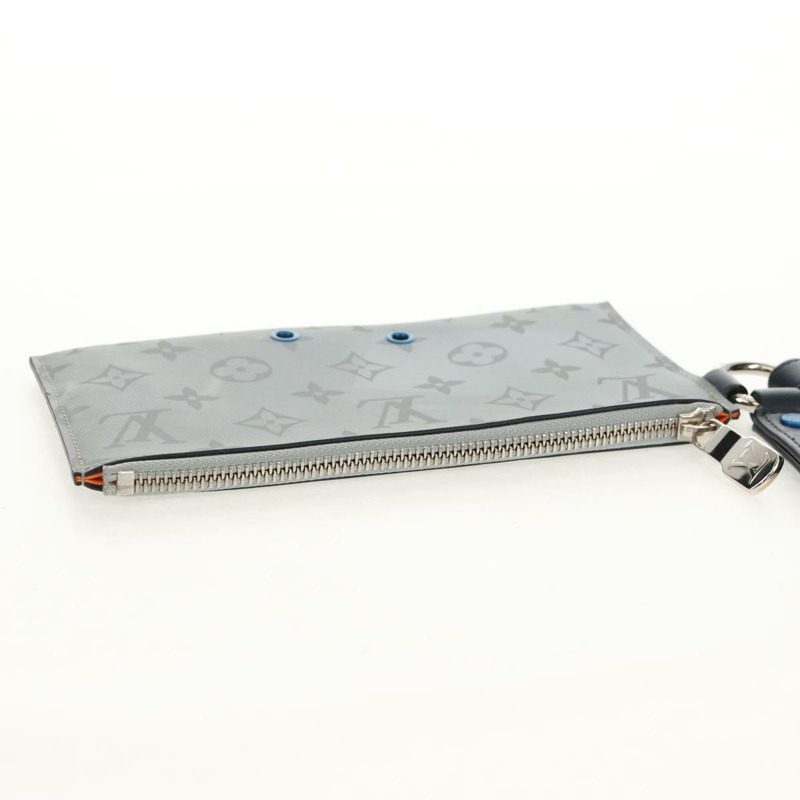 【日本直送】路易威登 Monogram Satellite Alpha 手拿包 銀色 M44178 LV Auth 156367M-4