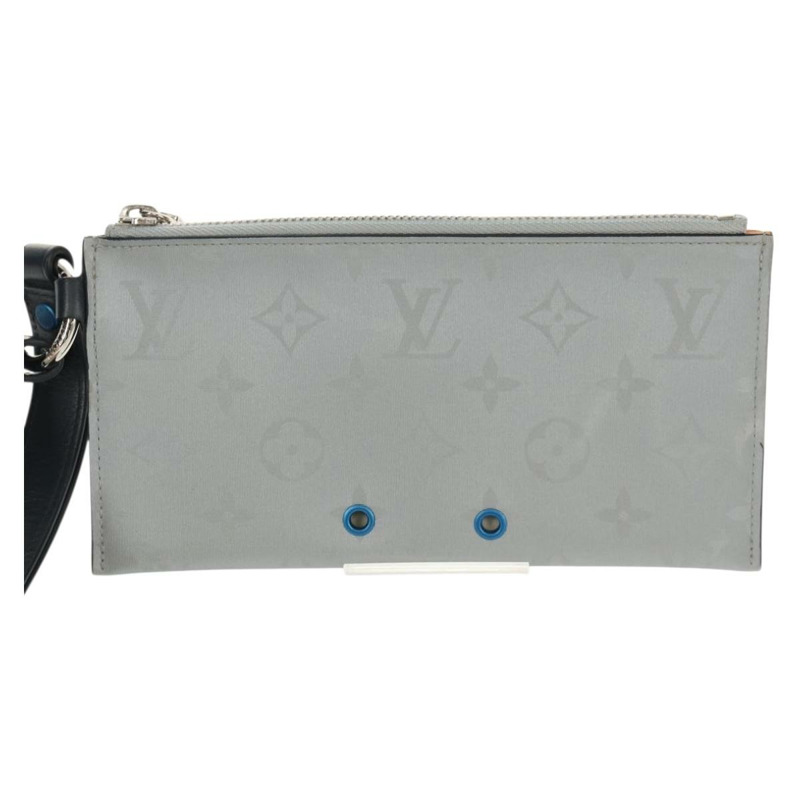 【日本直送】路易威登 Monogram Satellite Alpha 手拿包 銀色 M44178 LV Auth 156367M-12