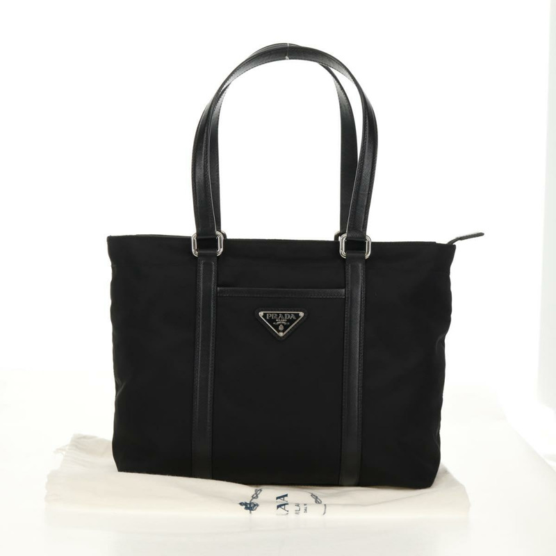 【日本直送】PRADA 尼龍托特包 黑色 銀色 BR2311 正品 yk20106V-11
