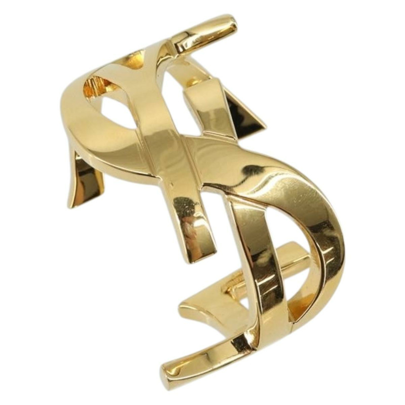 【日本直送】SAINT LAURENT Cassandra 手環 金屬金 Auth yk20028M-0