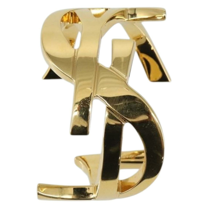 【日本直送】SAINT LAURENT Cassandra 手環 金屬金 Auth yk20028M-1