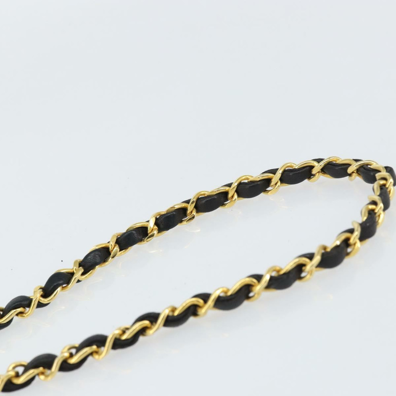 【日本直送】香奈兒鏈絎縫單肩包，羊皮材質，黑色，金色雙C標誌，正品 am10082-7