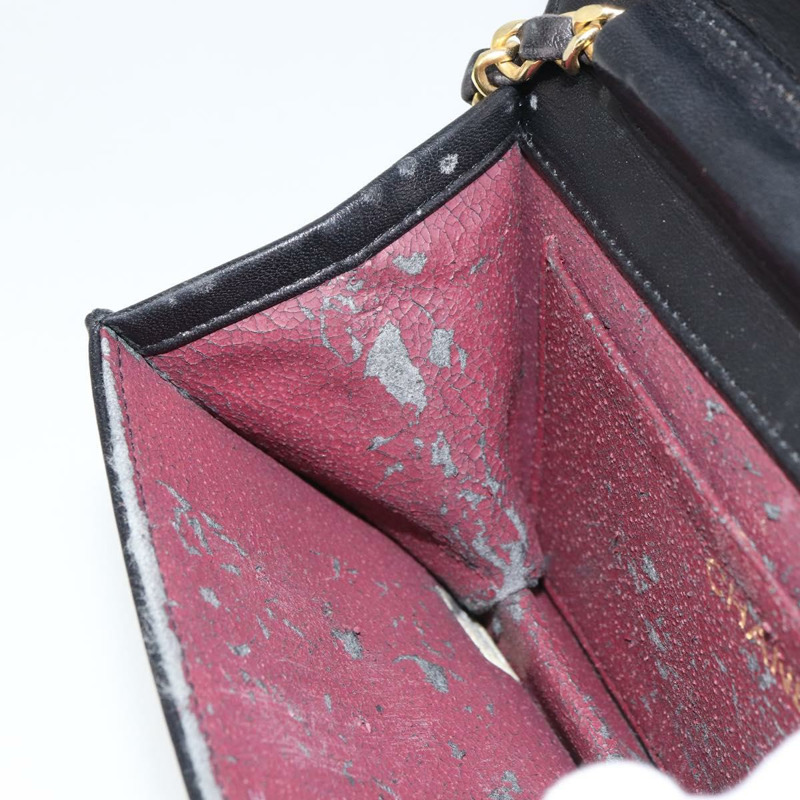 【日本直送】香奈兒鏈絎縫單肩包，羊皮材質，黑色，金色雙C標誌，正品 am10082-20