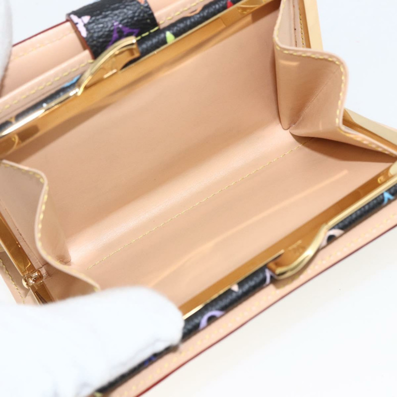 【日本直送】路易威登 多色 Portefeuille Viennois 皮夾黑色 M92988 正品 am10020V-10