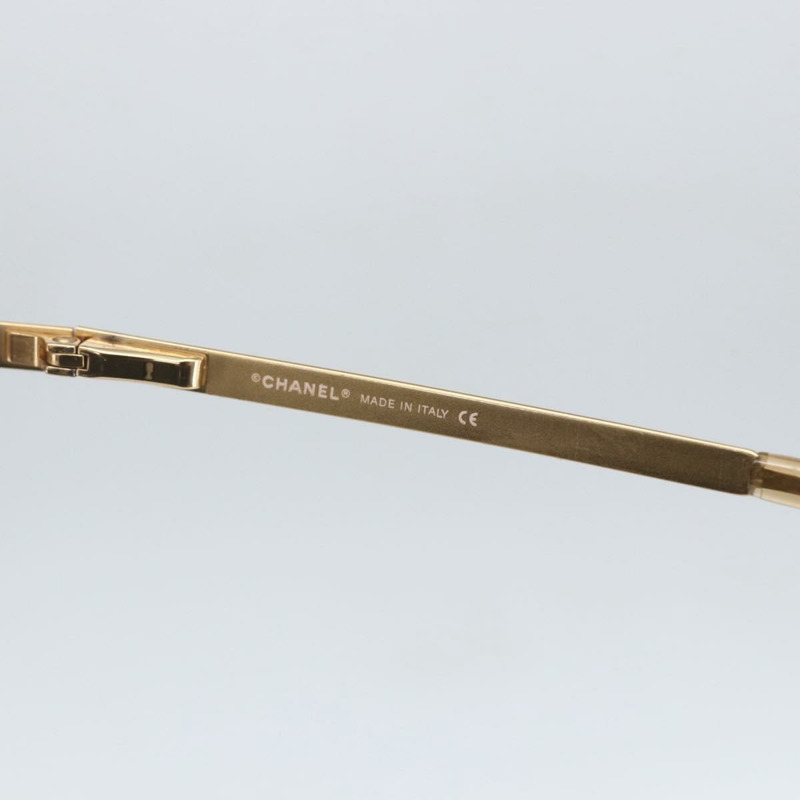 【日本直送】香奈兒 (CHANEL) 金屬金色 CC 標誌太陽眼鏡 Auth yk20103V-8